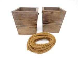 焼杉　釣瓶花入